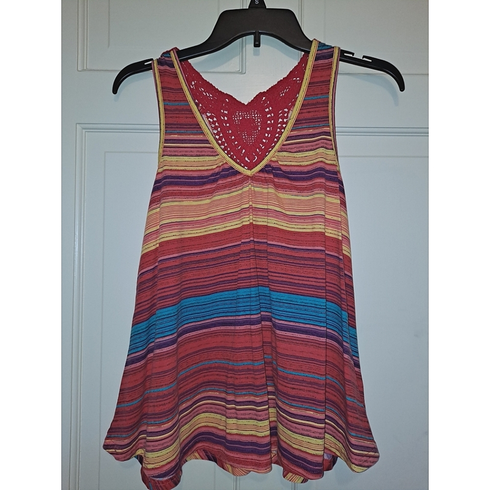 Women’s tank top crochet blouse colorful sleeveless summer top party shirt sexy